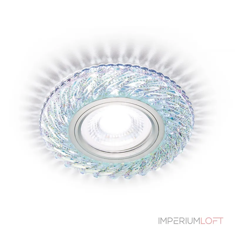 Встраиваемый точечный светильник MR16 с LED подсветкой Ambrella STANDARD SPOT S295 PR/WH Встраиваемый точечный светильник MR16 с LED подсветкой Ambrella STANDARD SPOT S295 PR/WH