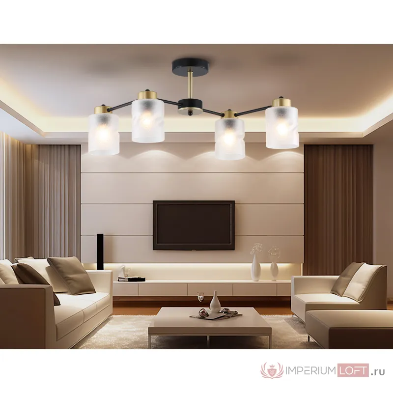 Люстра на штанге со стеклянными плафонами Ambrella TRADITIONAL TR303324 от ImperiumLoft