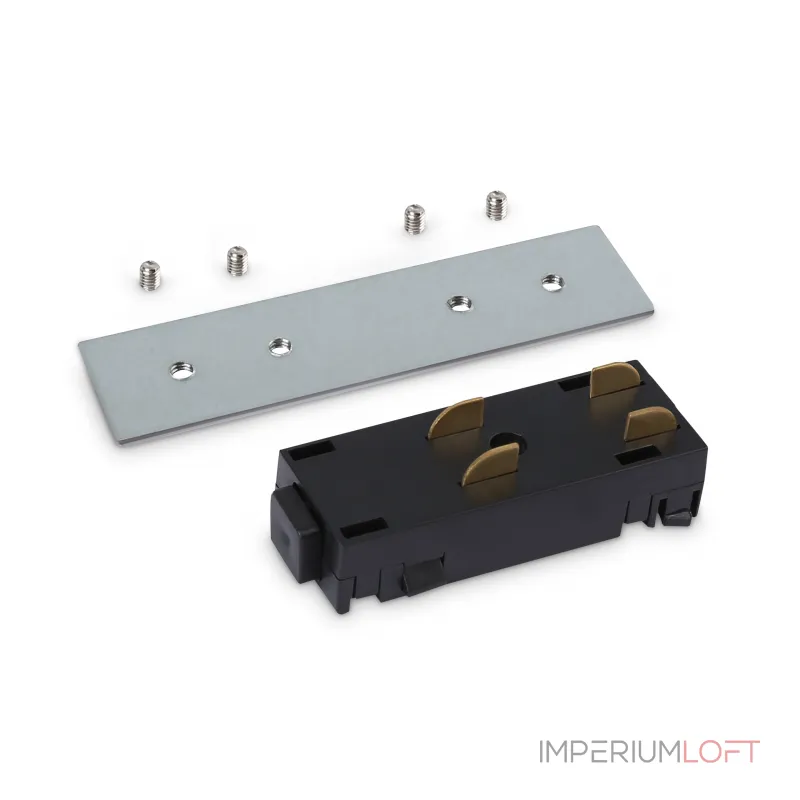 Коннектор питания прямой с соединителем для шинопровода Magnetic Ambrella TRACK SYSTEM GL1106
