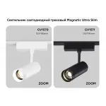Светильник светодиодный трековый ZOOM для шинопровода Magnetic Ultra Slim Ambrella TRACK SYSTEM GV1570