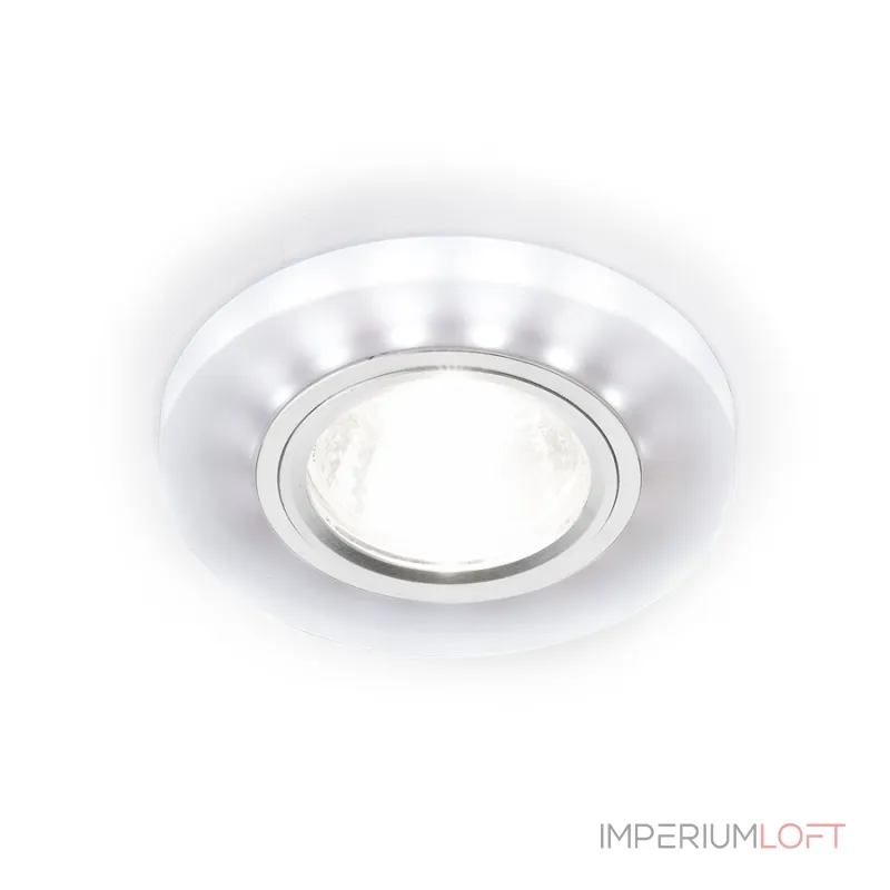 Встраиваемый точечный светильник MR16 со светодиодной подсветкой Ambrella STANDARD SPOT S214 WH/CH/WH