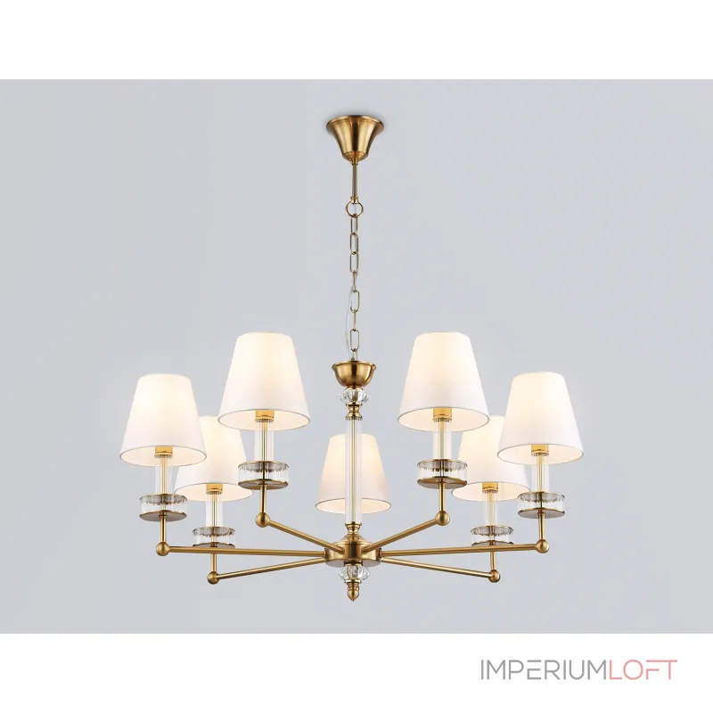 Подвесная люстра с абажурами и хрусталем Ambrella HIGH LIGHT LH71023