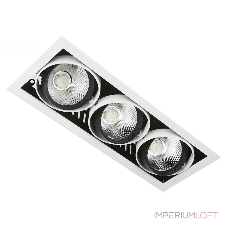 Карданный встраиваемый светодиодный светильник Ambrella TECHNO SPOT T813 BK/CH 3*12W 4200K
