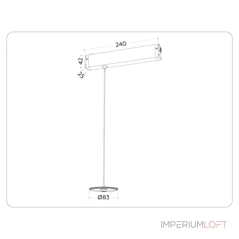 Крепеж трековый для корпуса Ambrella DIY SPOT A2660