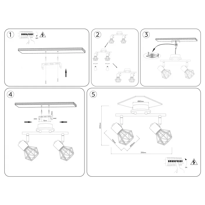 Настенно-потолочный спот Ambrella TRADITIONAL TR8752 от ImperiumLoft