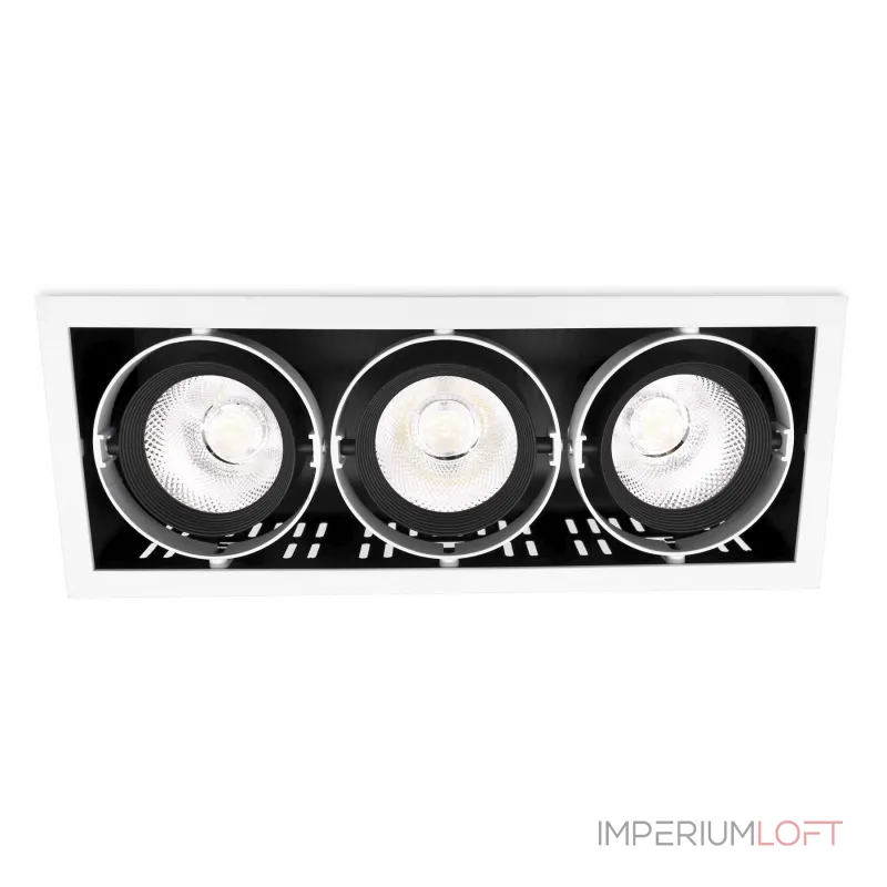 Карданный встраиваемый светодиодный светильник Ambrella TECHNO SPOT T813 BK/CH 3*12W 4200K