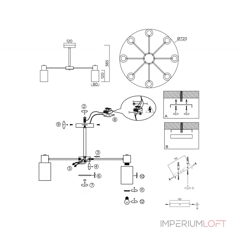 Подвесной светильник Ambrella TRADITIONAL TR9575 от ImperiumLoft Подвесной светильник Ambrella TRADITIONAL TR9575 от ImperiumLoft