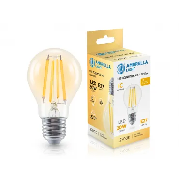 Лампа светодиодная Лон A60 20W 2700K Ambrella BULBING 602013 Лампа светодиодная Лон A60 20W 2700K Ambrella BULBING 602013