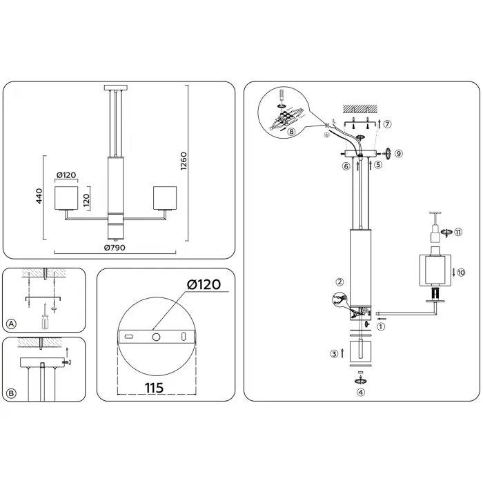 Подвесная люстра Ambrella HIGH LIGHT LH56003 от ImperiumLoft