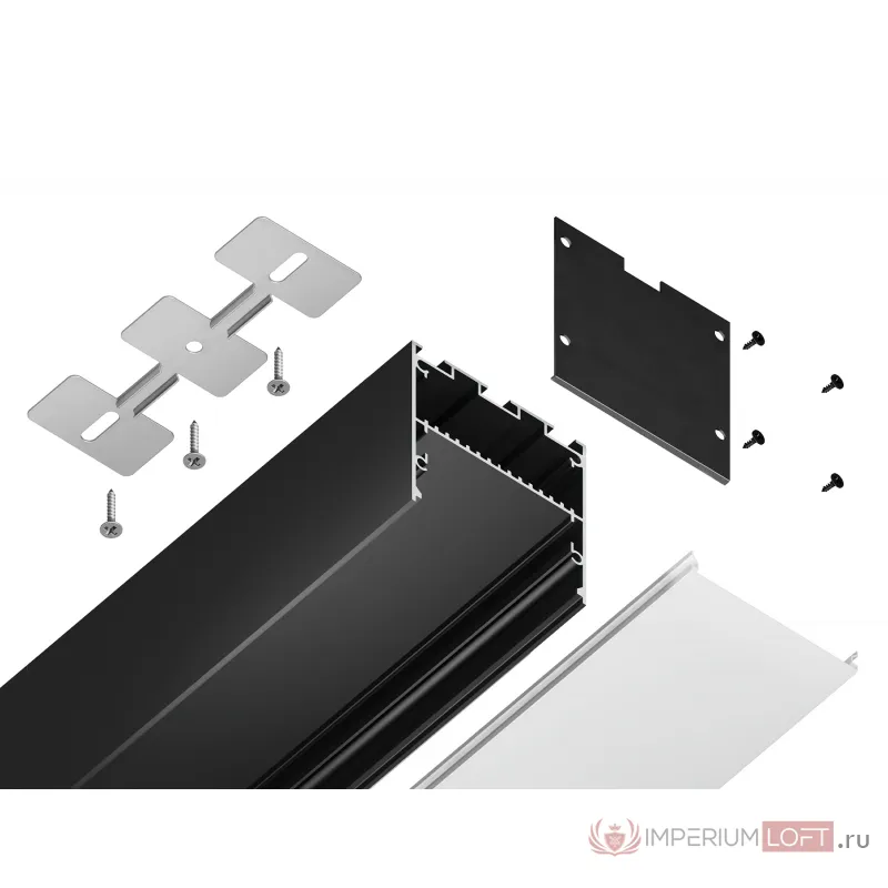 Алюминиевый профиль накладной/подвесной "Profile System" Ambrella ILLUMINATION GP3100BK от ImperiumLoft