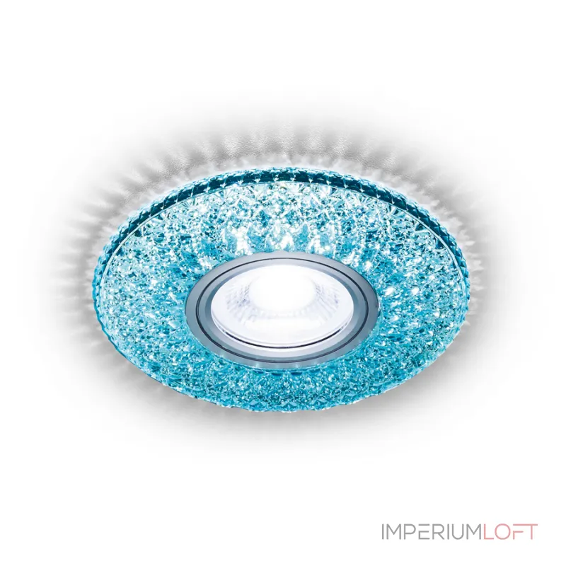 Встраиваемый точечный светильник MR16 с LED подсветкой Ambrella STANDARD SPOT S333 BL/WH