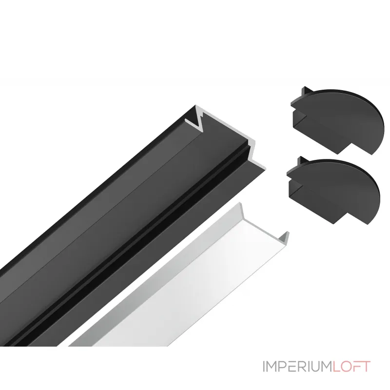 Алюминиевый профиль встраиваемый Ambrella ILLUMINATION GP1001BK Алюминиевый профиль встраиваемый Ambrella ILLUMINATION GP1001BK