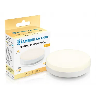 Светодиодная лампа GX53 12W 2700K Ambrella BULBING 531203 Светодиодная лампа GX53 12W 2700K Ambrella BULBING 531203