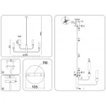 Люстра на штанге с мрамором Ambrella HIGH LIGHT LH53252