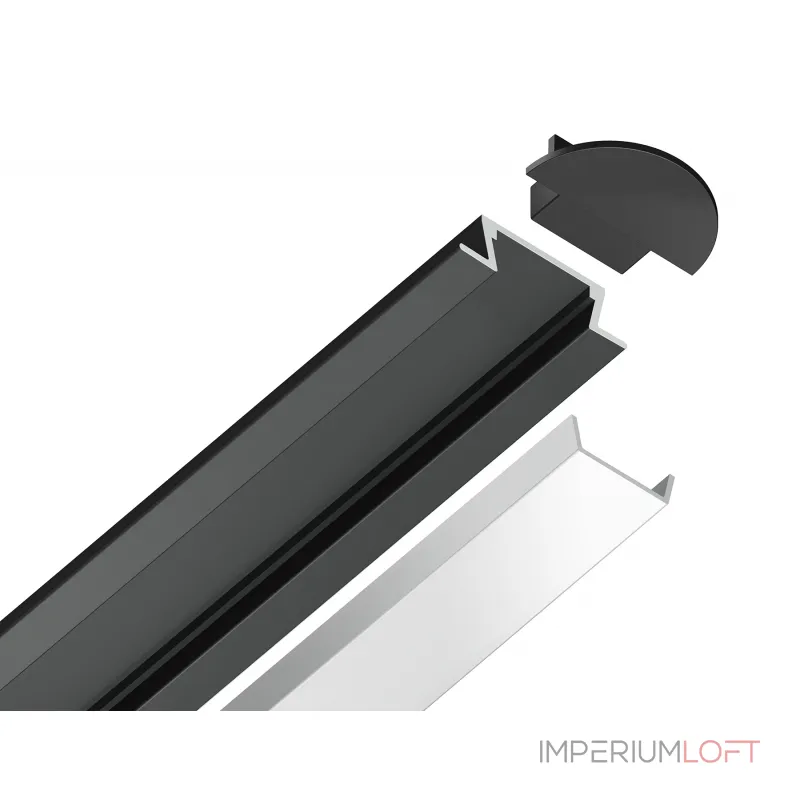 Алюминиевый профиль встраиваемый Ambrella ILLUMINATION GP1001BK Алюминиевый профиль встраиваемый Ambrella ILLUMINATION GP1001BK