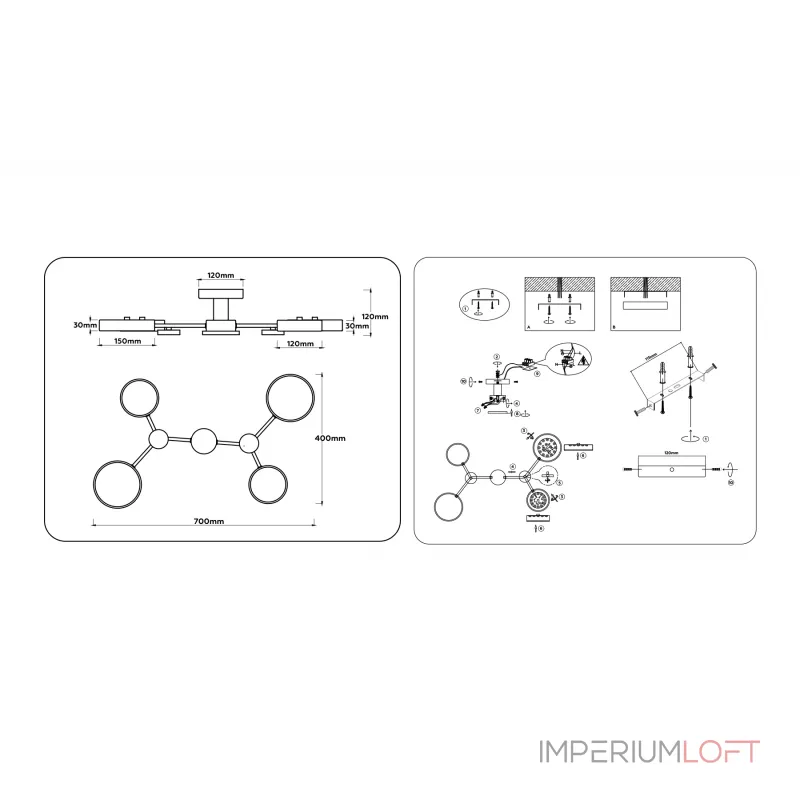 Люстра светодиодная на штанге Ambrella COMFORT FL4859 от ImperiumLoft Люстра светодиодная на штанге Ambrella COMFORT FL4859 от ImperiumLoft