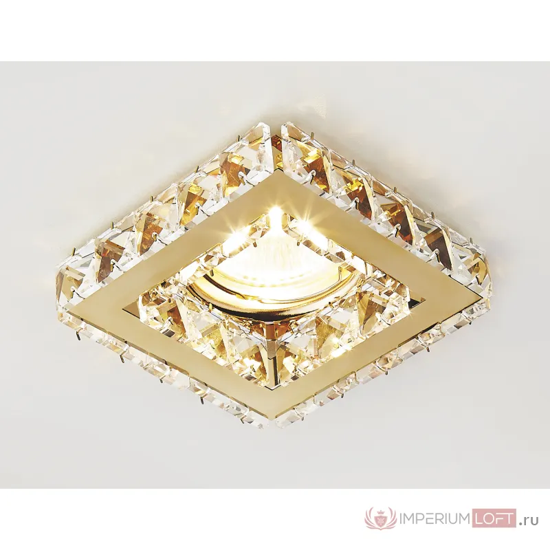 Встраиваемый точечный светильник MR16 с хрусталем Ambrella STANDARD SPOT K110 CL/G от ImperiumLoft