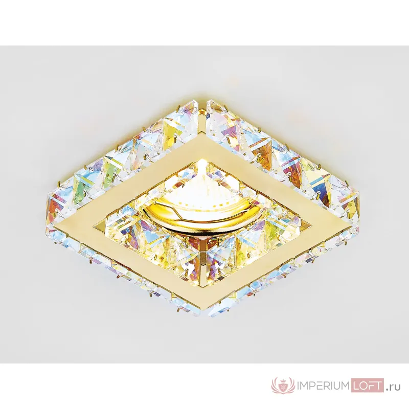 Встраиваемый точечный светильник MR16 с хрусталем Ambrella STANDARD SPOT K110 PR/G от ImperiumLoft