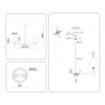 Люстра на штанге с абажурами и мрамором Ambrella HIGH LIGHT LH75051