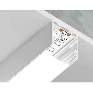 Алюминиевый профиль накладной/подвесной "Profile System" Ambrella ILLUMINATION GP2500WH