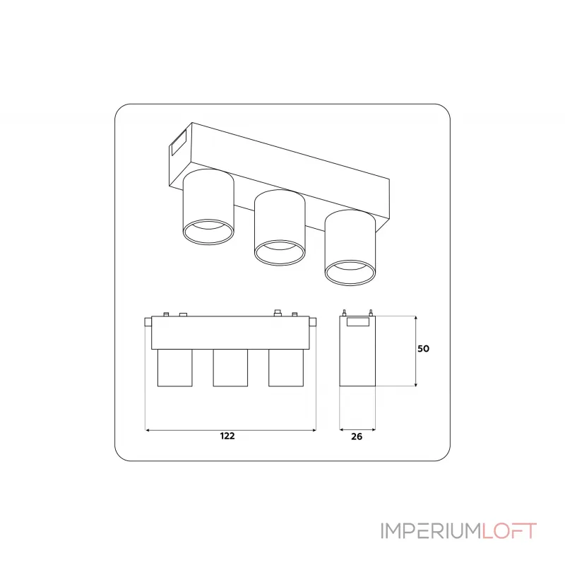 Светильник светодиодный трековый для шинопровода Magnetic Ultra Slim Ambrella TRACK SYSTEM GV1503