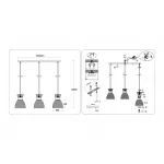 Светильник подвесной со стеклянными плафонами Ambrella TRADITIONAL TR3407 от ImperiumLoft