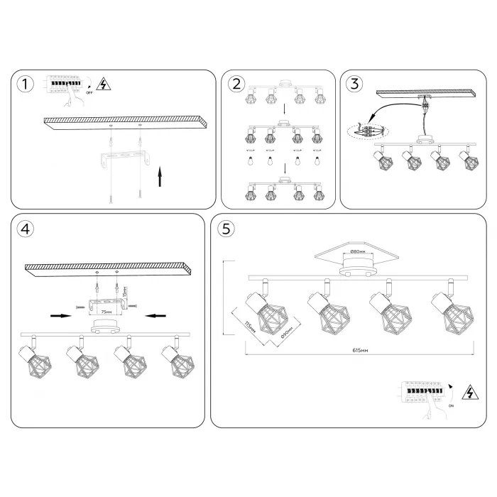 Настенно-потолочный спот Ambrella TRADITIONAL TR8754 от ImperiumLoft