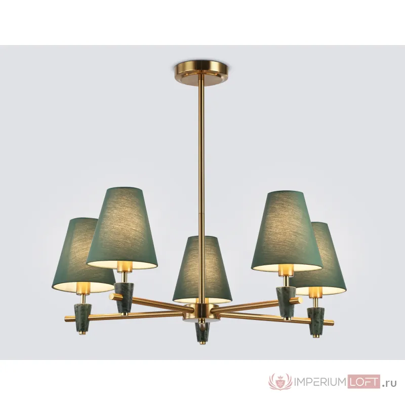 Люстра на штанге с абажурами и мрамором Ambrella HIGH LIGHT LH75051 от ImperiumLoft