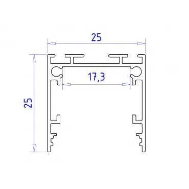 Алюминиевый профиль накладной/подвесной "Profile System" Ambrella ILLUMINATION GP2500WH от ImperiumLoft