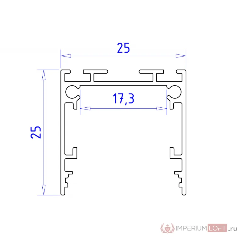 Алюминиевый профиль накладной/подвесной "Profile System" Ambrella ILLUMINATION GP2500WH от ImperiumLoft