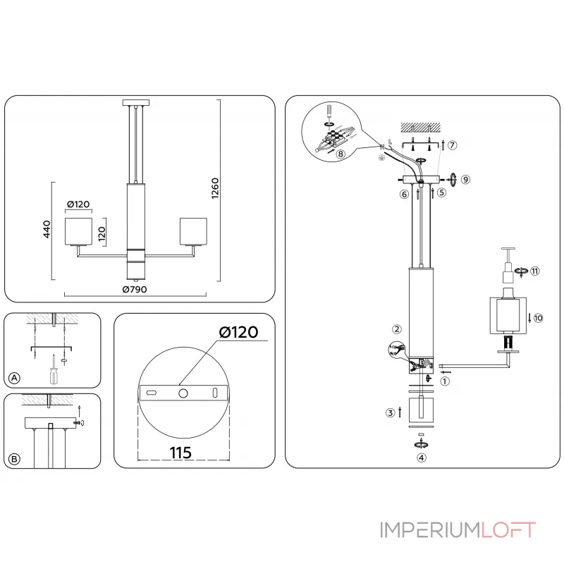 Подвесная люстра Ambrella HIGH LIGHT LH56013