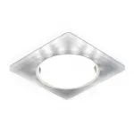 Встраиваемый точечный светильник GX53 с LED подсветкой Ambrella STANDARD SPOT G215 CH/WH