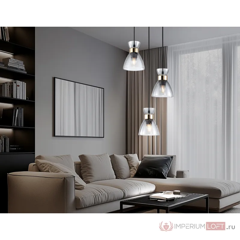 Светильник подвесной со стеклянными плафонами Ambrella TRADITIONAL TR3408 от ImperiumLoft