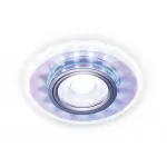 Встраиваемый точечный светильник MR16 со светодиодной подсветкой Ambrella STANDARD SPOT S211 PR/WH