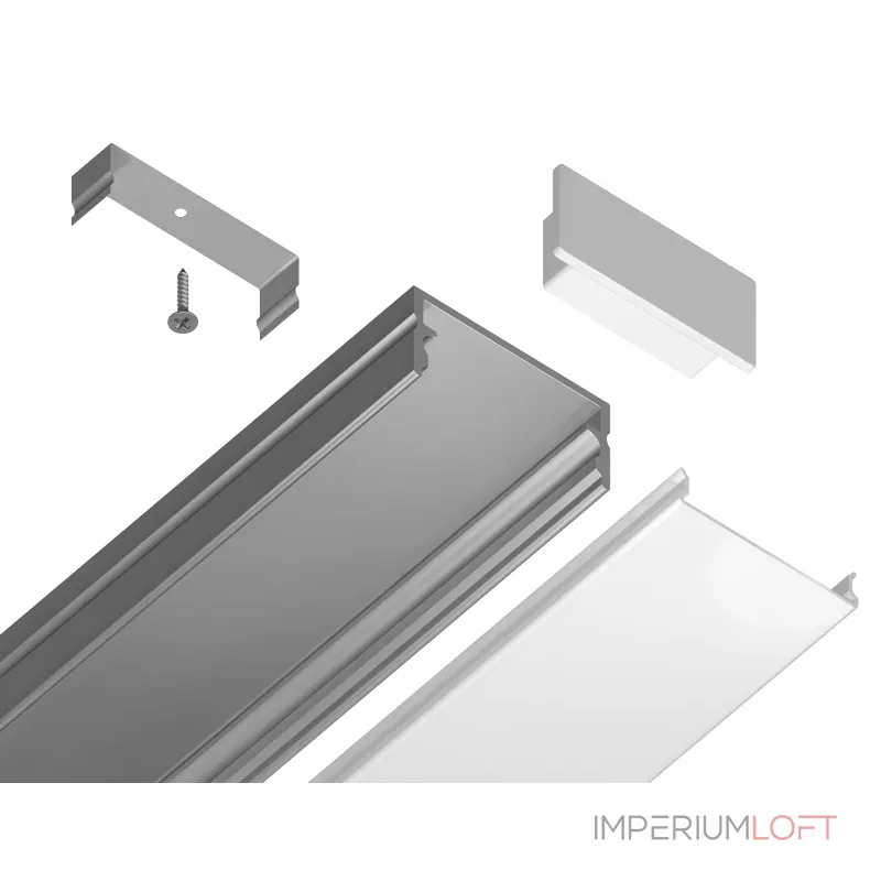 Алюминиевый профиль накладной Ambrella ILLUMINATION GP2001AL Алюминиевый профиль накладной Ambrella ILLUMINATION GP2001AL