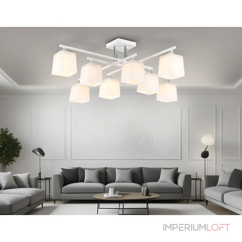 Люстра на штанге со стеклянными плафонами Ambrella TRADITIONAL TR303043