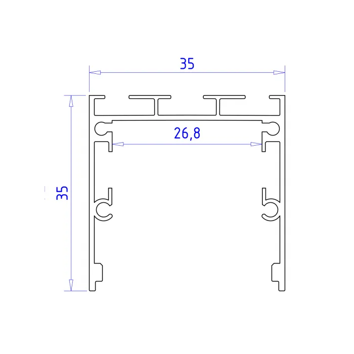 Алюминиевый профиль накладной/подвесной "Profile System" Ambrella ILLUMINATION GP2550BK от ImperiumLoft