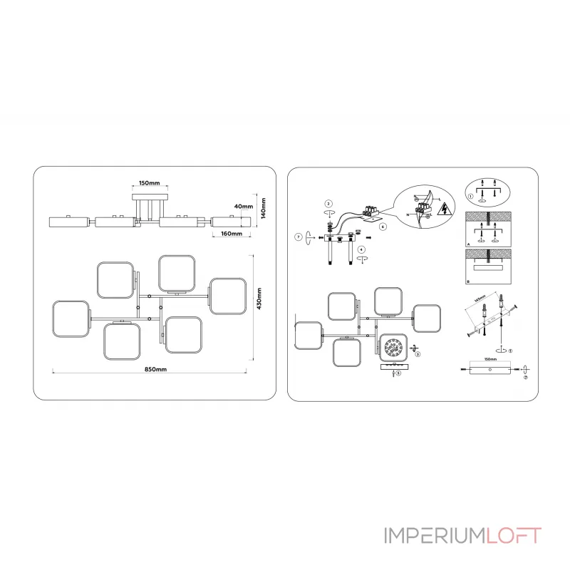 Люстра светодиодная на штанге Ambrella COMFORT FL4887 от ImperiumLoft Люстра светодиодная на штанге Ambrella COMFORT FL4887 от ImperiumLoft
