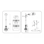 Светильник подвесной со стеклянным плафоном Ambrella TRADITIONAL TR3403