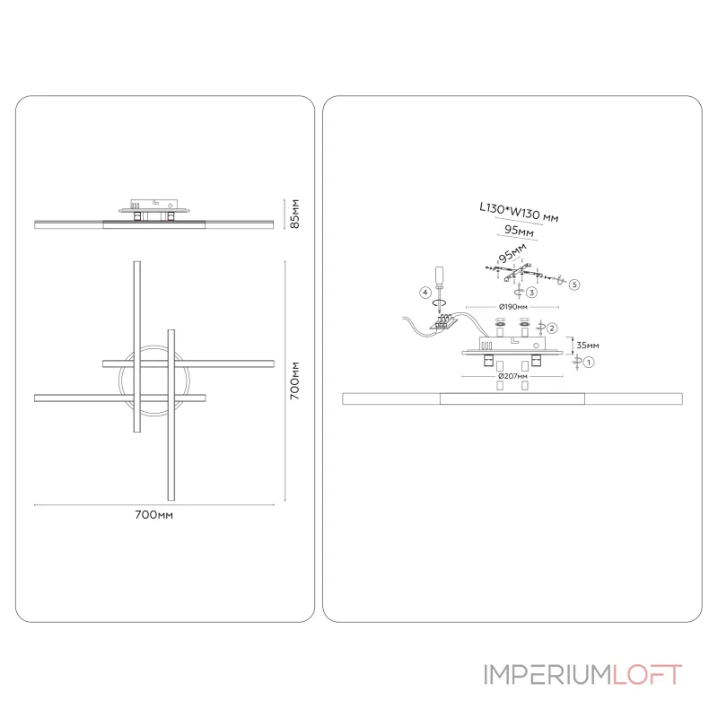 Потолочная люстра Ambrella COMFORT LineTech FL6281
