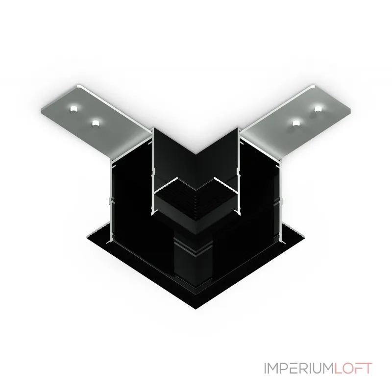 Коннектор угловой для встраиваемого шинопровода Magnetic Ambrella TRACK SYSTEM GL1040