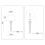 Настольная лампа с абажуром и хрусталем Ambrella HIGH LIGHT LH71027 от ImperiumLoft