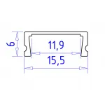 Алюминиевый профиль накладной Ambrella ILLUMINATION GP1700BK/BK от ImperiumLoft