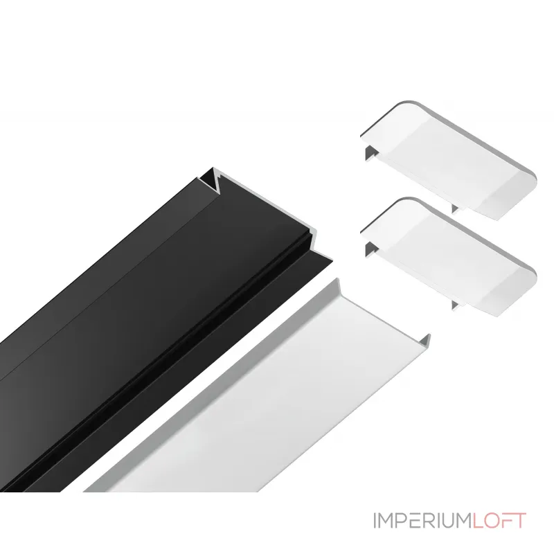 Алюминиевый профиль встраиваемый Ambrella ILLUMINATION GP1100BK Алюминиевый профиль встраиваемый Ambrella ILLUMINATION GP1100BK