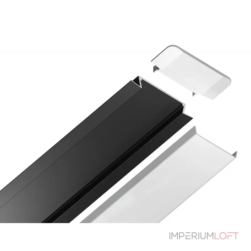 Алюминиевый профиль встраиваемый Ambrella ILLUMINATION GP1100BK Алюминиевый профиль встраиваемый Ambrella ILLUMINATION GP1100BK