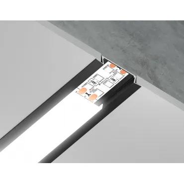 Алюминиевый профиль встраиваемый Ambrella ILLUMINATION GP1100BK Алюминиевый профиль встраиваемый Ambrella ILLUMINATION GP1100BK