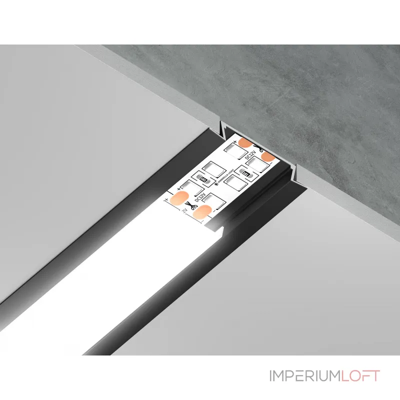 Алюминиевый профиль встраиваемый Ambrella ILLUMINATION GP1100BK Алюминиевый профиль встраиваемый Ambrella ILLUMINATION GP1100BK