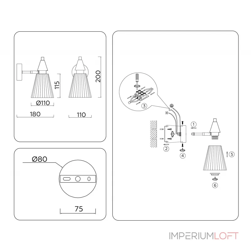 Настенный светильник Ambrella HIGH LIGHT LH58118 Настенный светильник Ambrella HIGH LIGHT LH58118