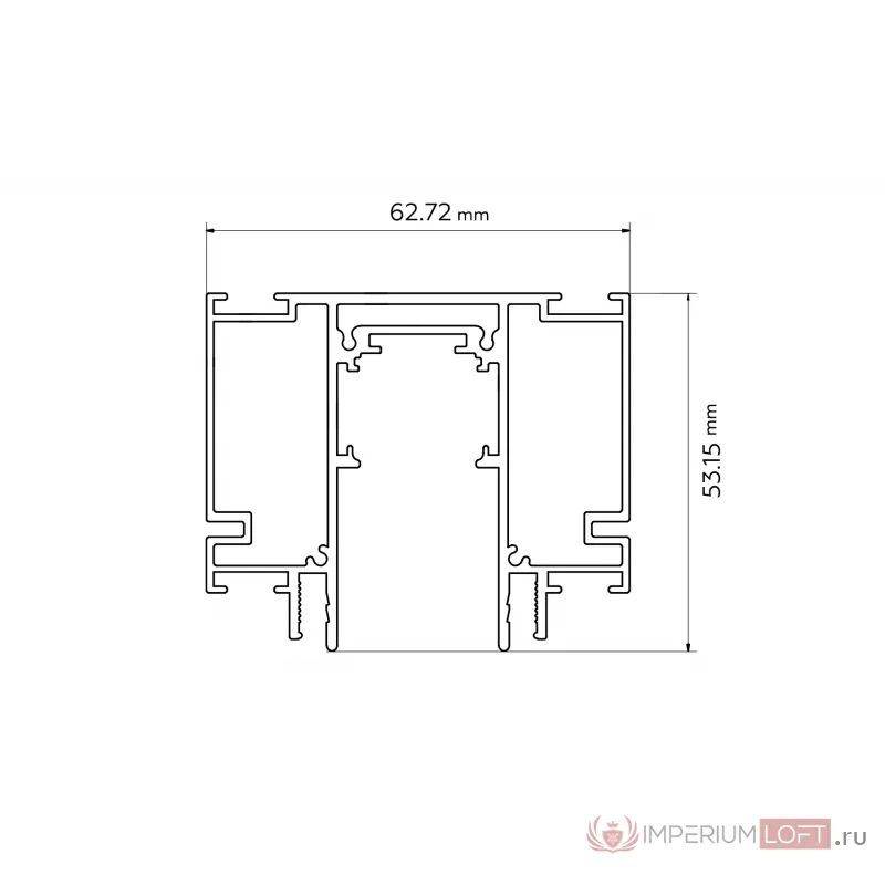 Шинопровод низковольтный встраиваемый в натяжной потолок Magnetic Ambrella TRACK SYSTEM GL3252 от ImperiumLoft