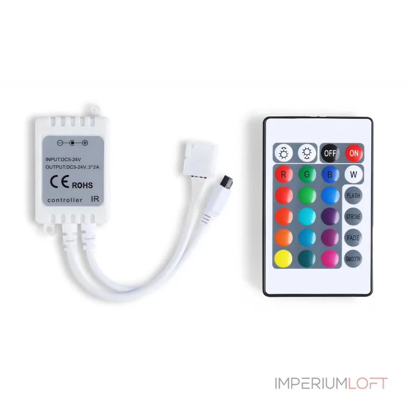 Контроллер для светодиодных лент RGB с инфракрасным пультом Ambrella ILLUMINATION GS11201 Контроллер для светодиодных лент RGB с инфракрасным пультом Ambrella ILLUMINATION GS11201